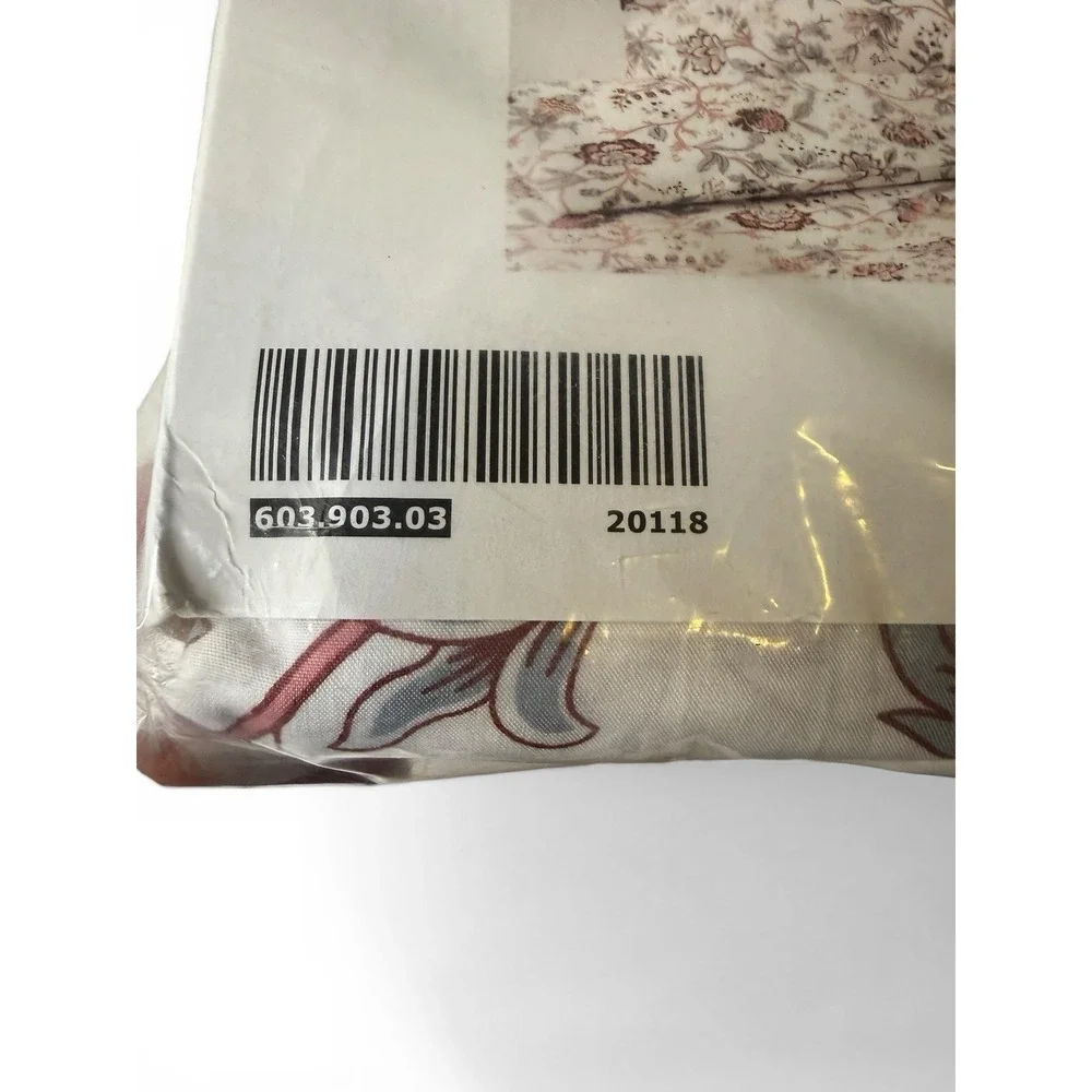 NEW IKEA Sprangort Queen Duvet Cover Floral 100% Cotton Pink Red White 2018 HTF